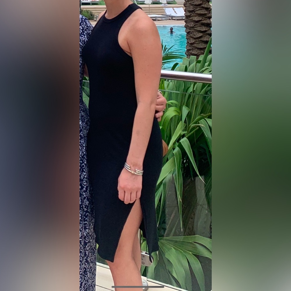Abercrombie black ribbed dress